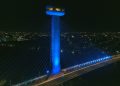Ponte Estaiada ganha iluminação especial em alusão ao Novembro Azul