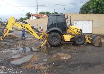 Prefeitura inicia obra de recuperação da drenagem na Rua Murilo Braga