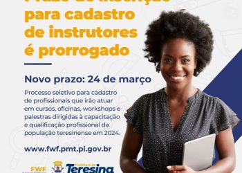PMT prorroga prazo de inscrição para cadastro de instrutores