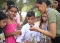 Educação ambiental aproxima crianças da arborização durante o ENAU Mirim em Teresina